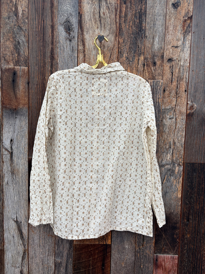 Auntie Oti Button Shirt Paisley