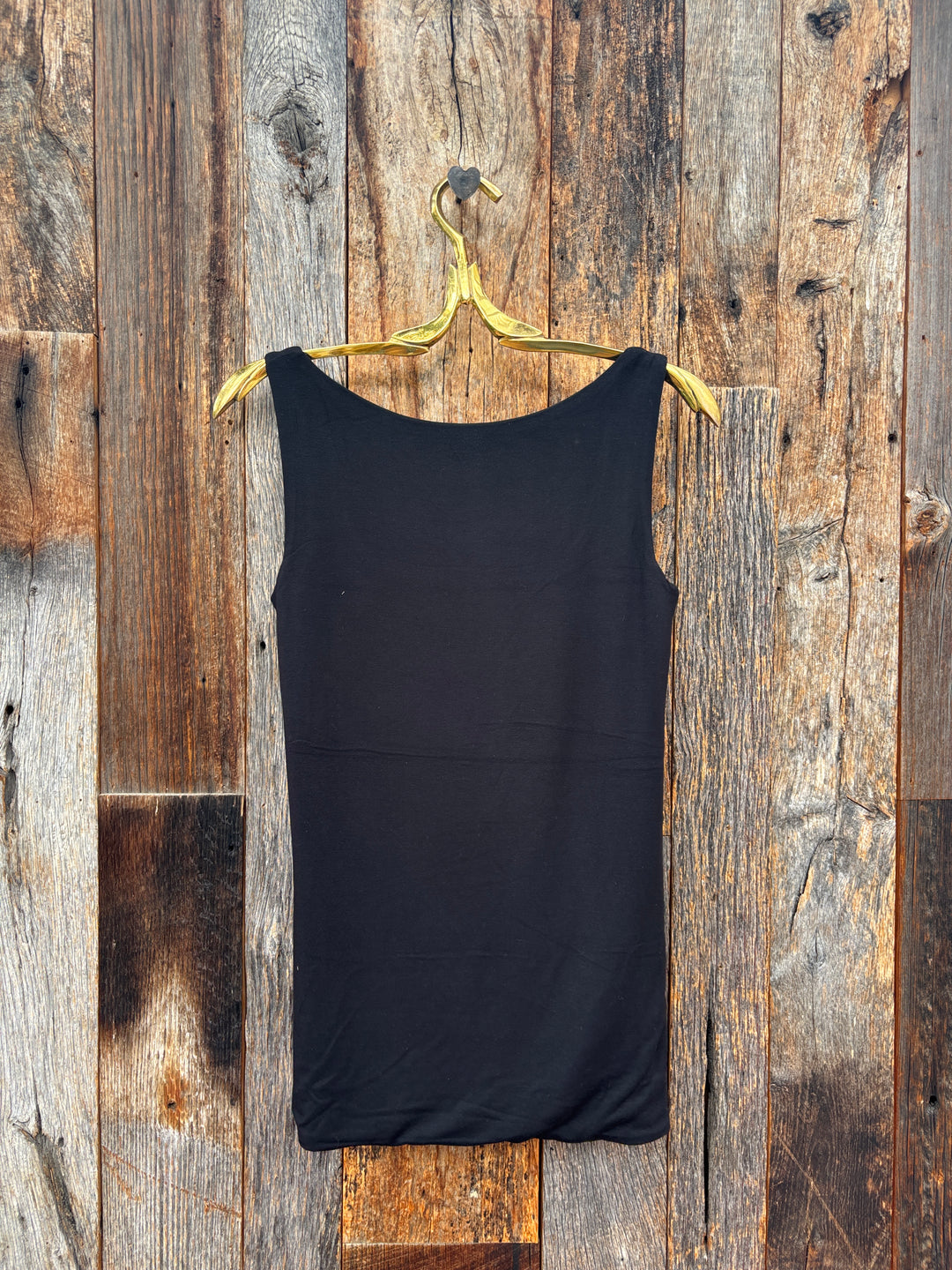 Paper Label Alina Double Layered Tank- Black