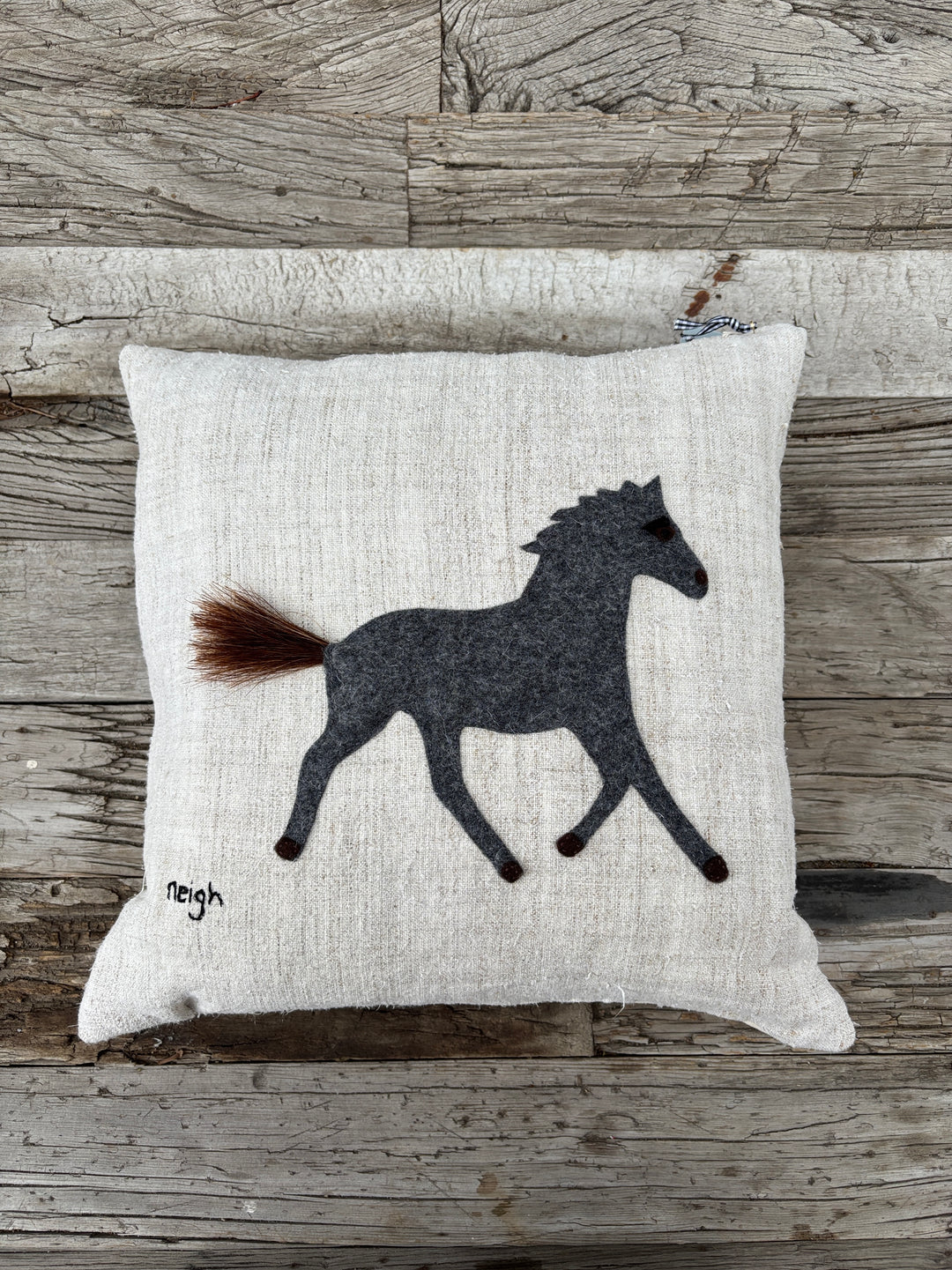 The Huntress Designs Neigh! Pillow