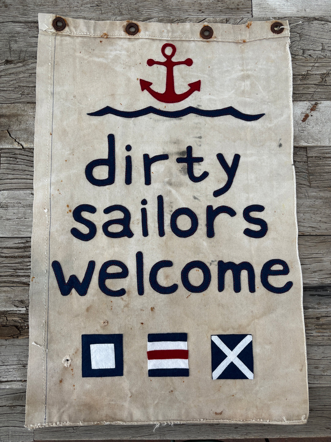 The Huntress Designs Dirty Sailors Welcome Banner