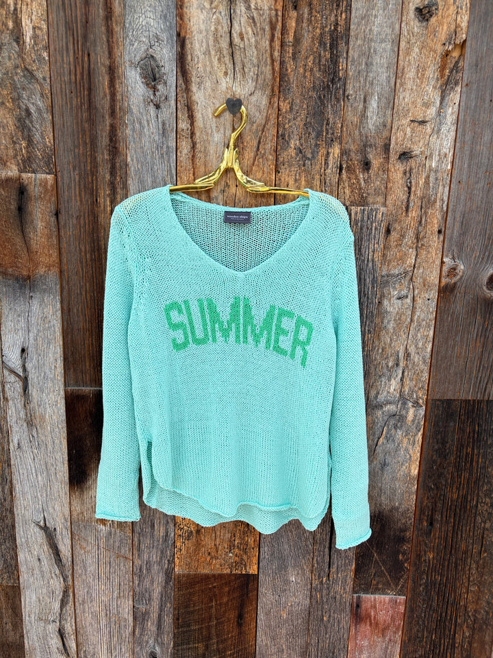Wooden Ships Summer V Cotton - Seaglass/Verdigris