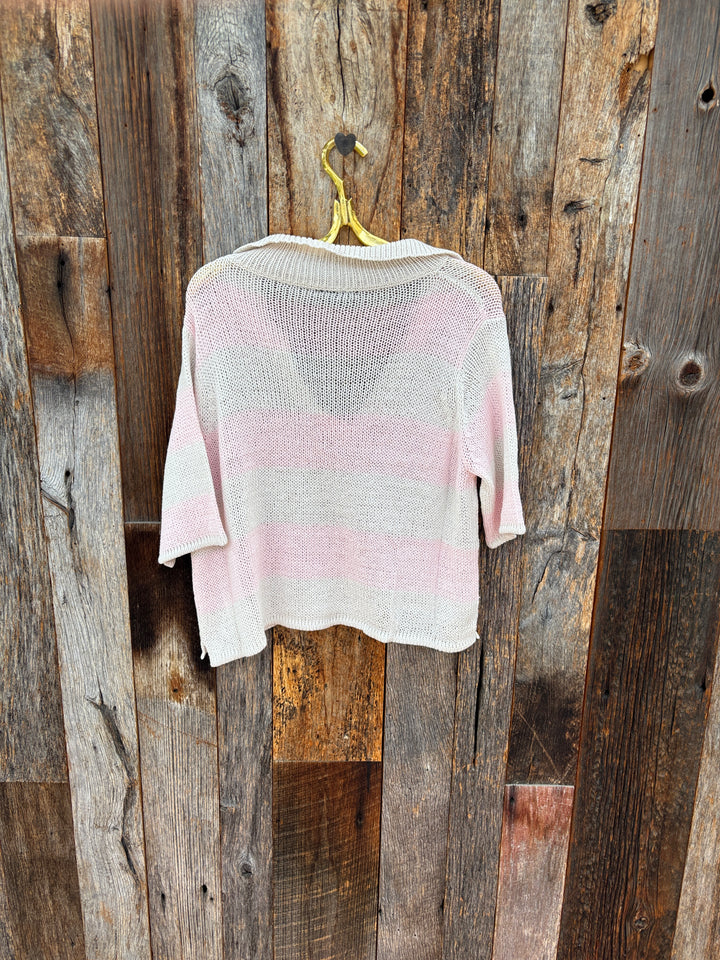 Wooden Ships Tasha Polo - Almond Butter/Caprice Pink