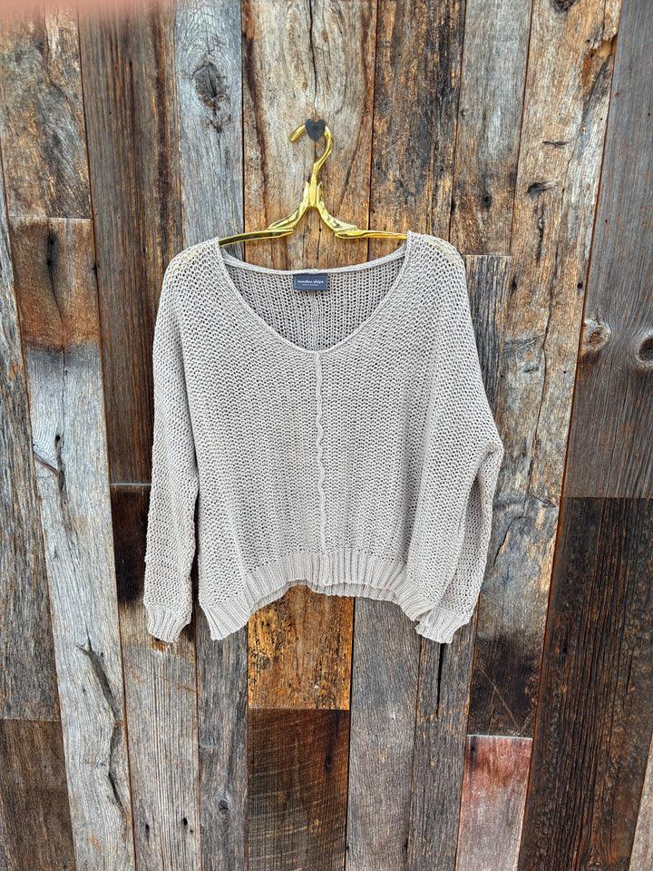 Wooden Ships Kaya L/S V Cotton - Khaki