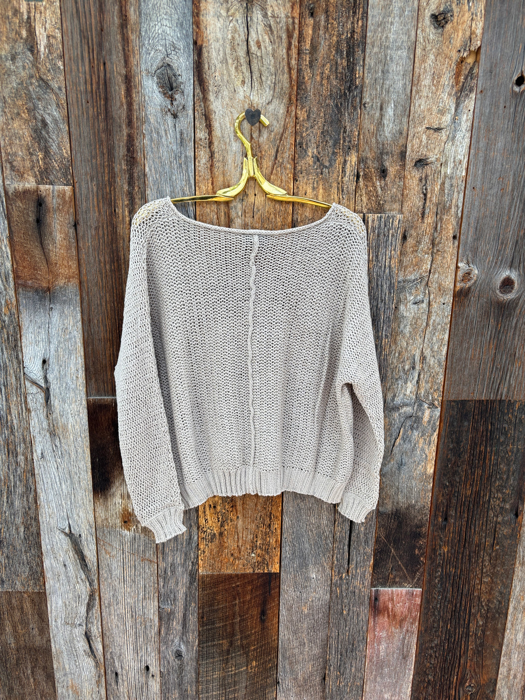 Wooden Ships Kaya L/S V Cotton - Khaki
