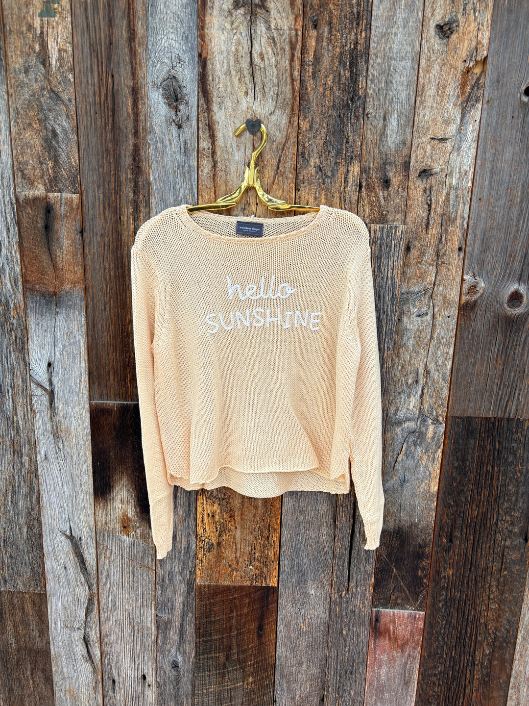 Wooden Ships Hello Sunshine Crew-Sun Glow/Breaker White