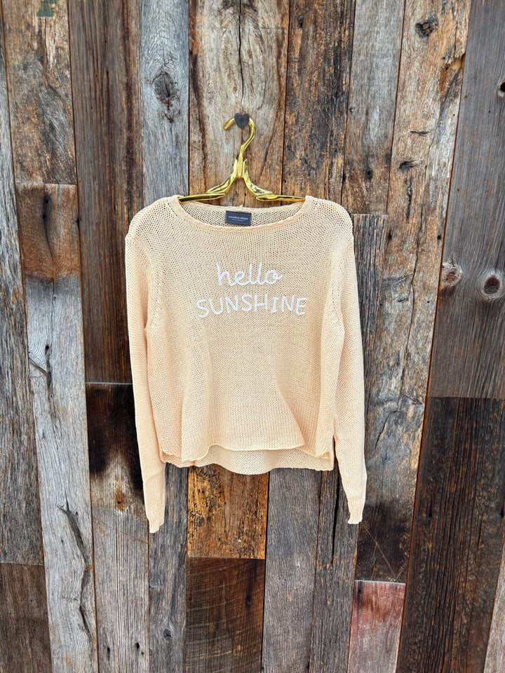 Wooden Ships Hello Sunshine Crew-Sun Glow/Breaker White
