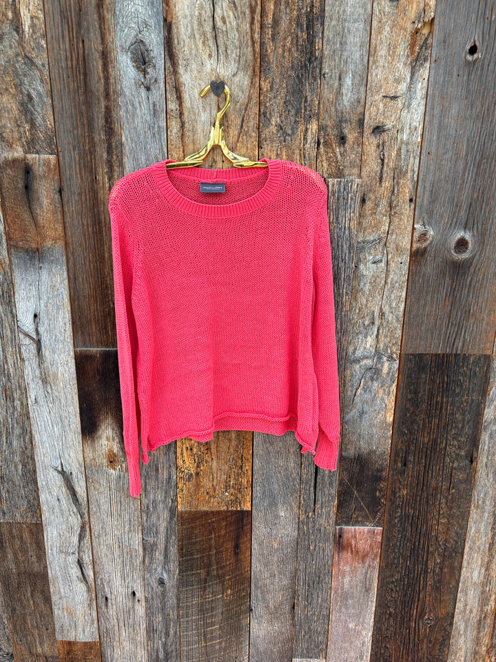 Wooden Ships Dylan Top Cotton-Coral Hibiscus