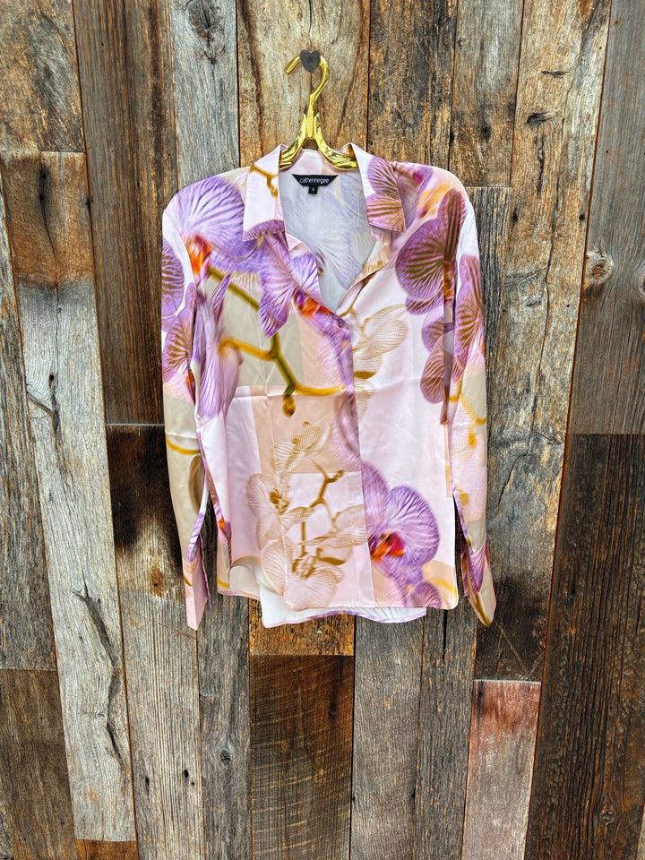 Catherine Gee 100% Silk Daria French Cuff - Lavender Orchid