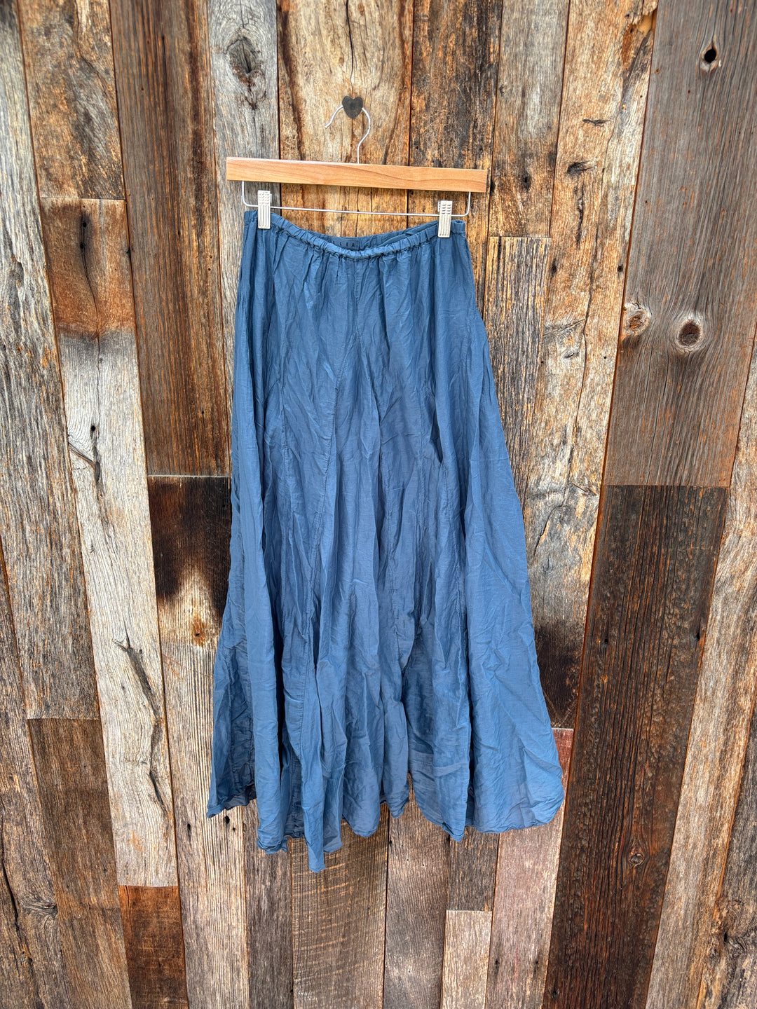 Llea Blue Zoey Cotton Silk Skirt Moonlit Ocean