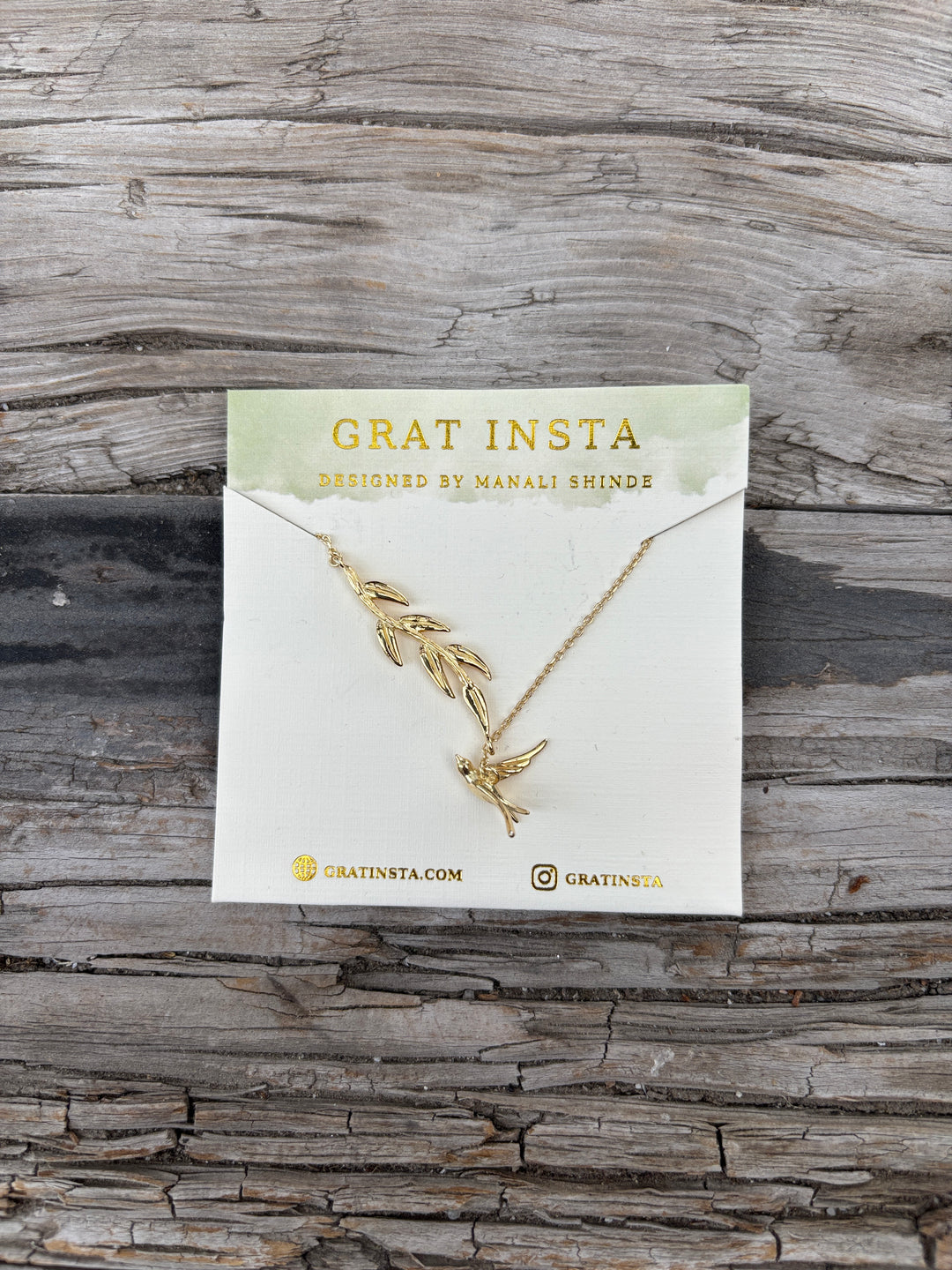 Gratinsta Bird and Leaves Necklace GP G1123