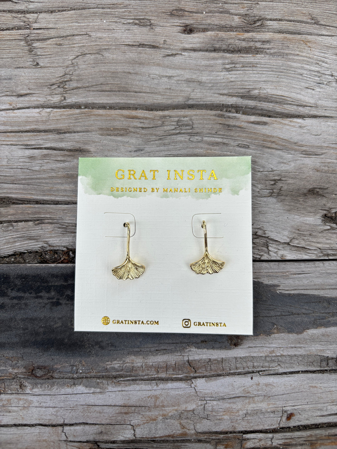 Gratinsta Gold Gingko Studs GP G2241