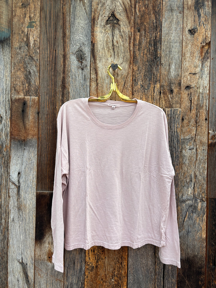 It Is Well L/S Relaxed Tee Dusty Pink