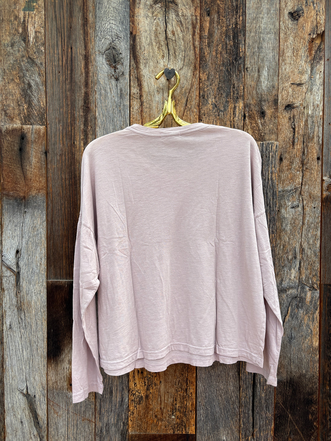It Is Well L/S Relaxed Tee Dusty Pink