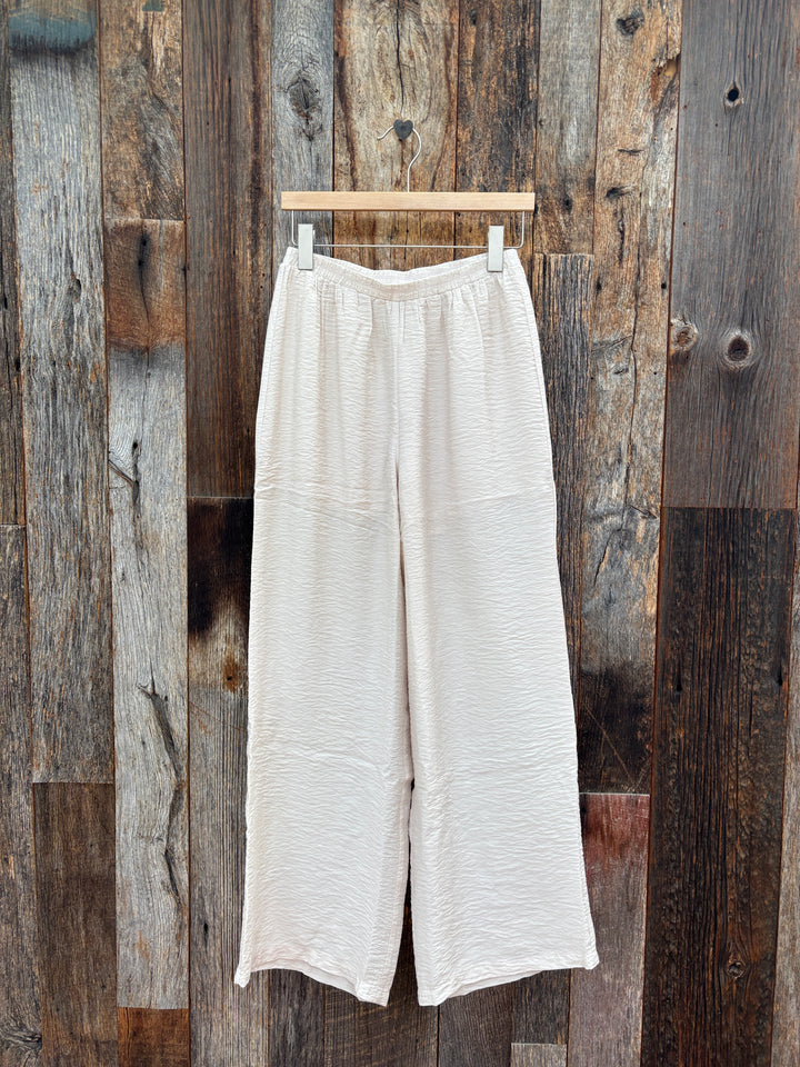 It Is Well Crinkled Wide Leg Pants Natural