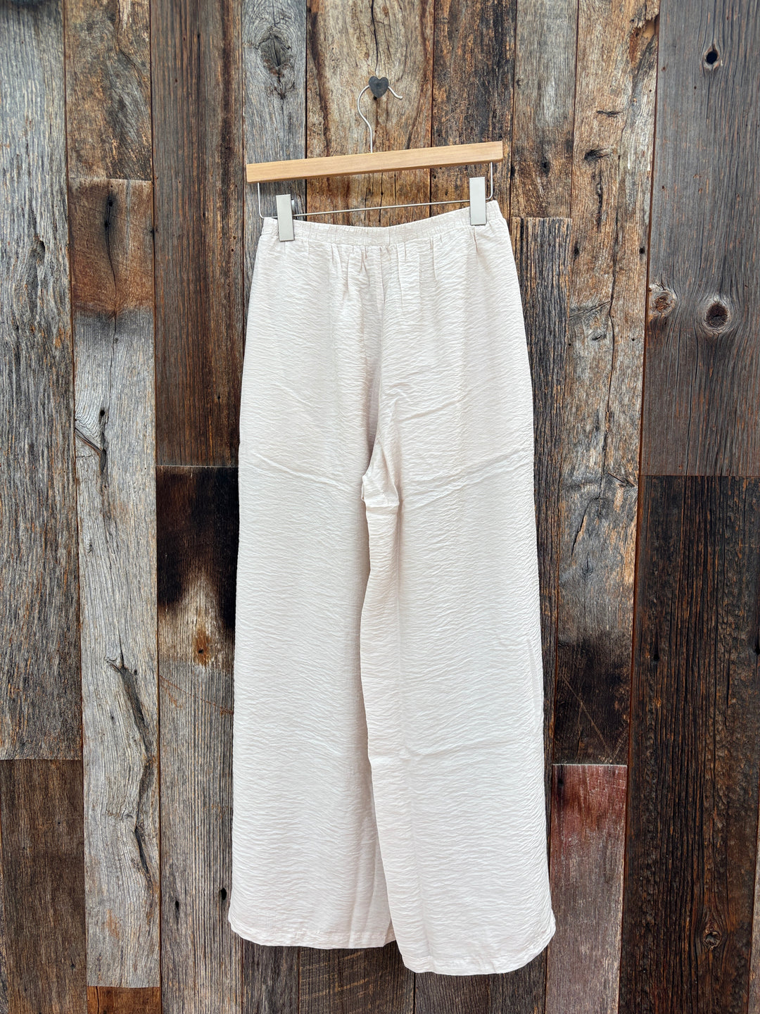 It Is Well Crinkled Wide Leg Pants Natural