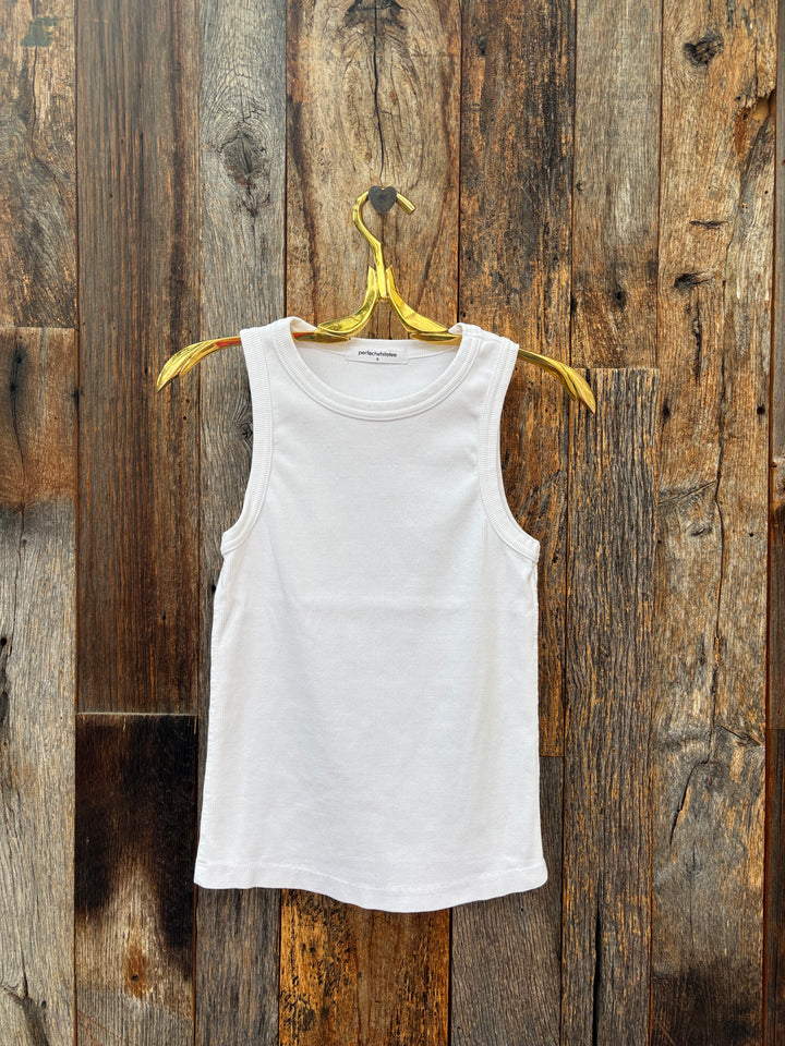 Perfect White Tee Daphne Rib High Neck White