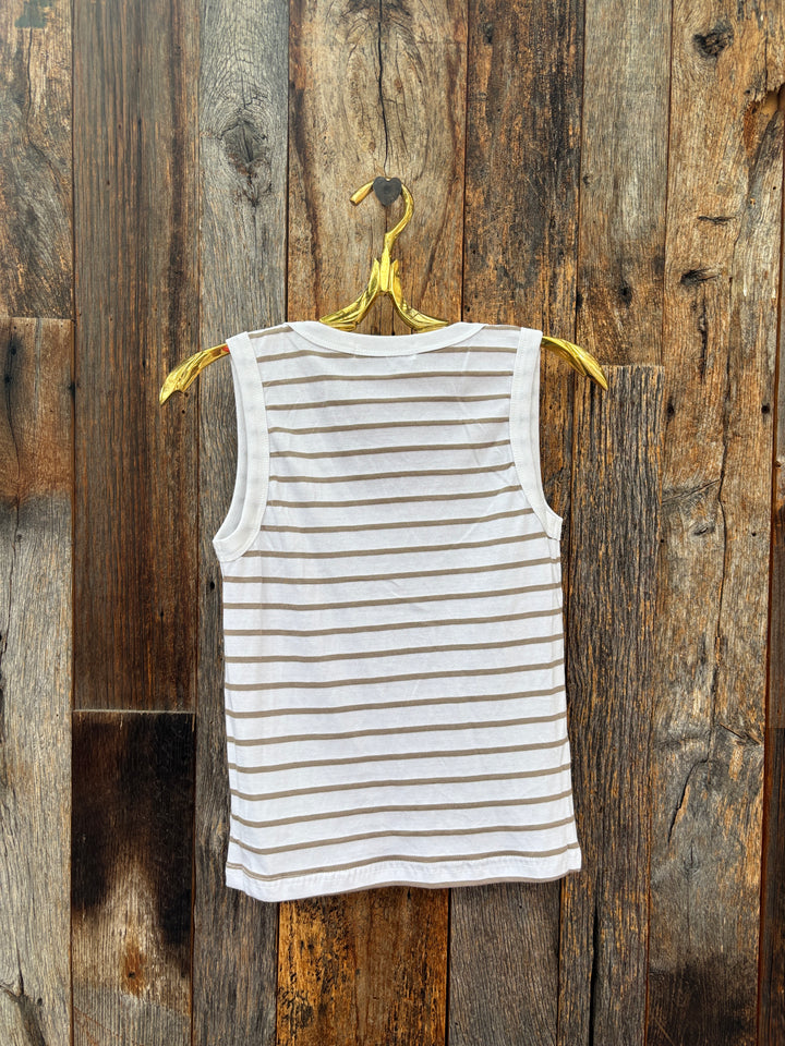 Perfect White Tee Khara Tank Driftwood/White Stripe