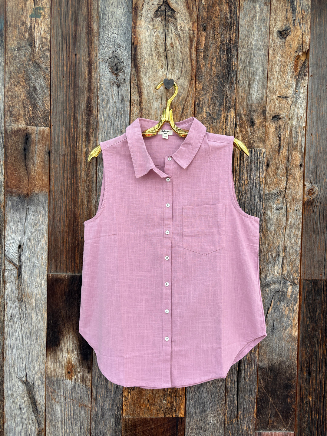 Dylan Kelly Button Up Top - Soft Pink