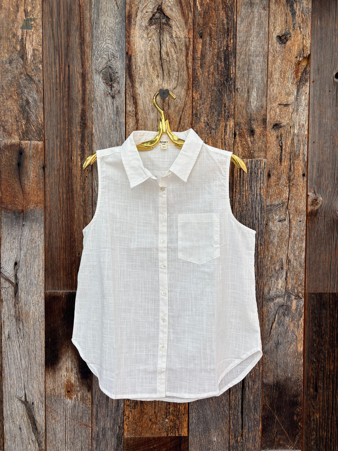 Dylan Kelly Button Up Top - White