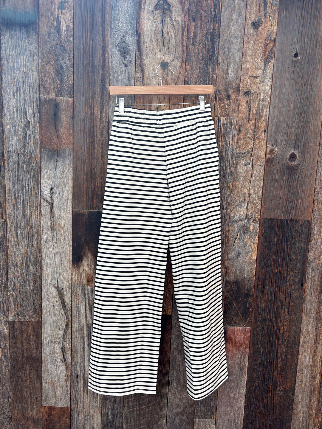 Project Social T Thea Striped Pant - Ivory/ Black