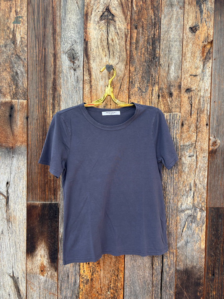 Project Social T Baker Crew Neck Tee- Charcoal
