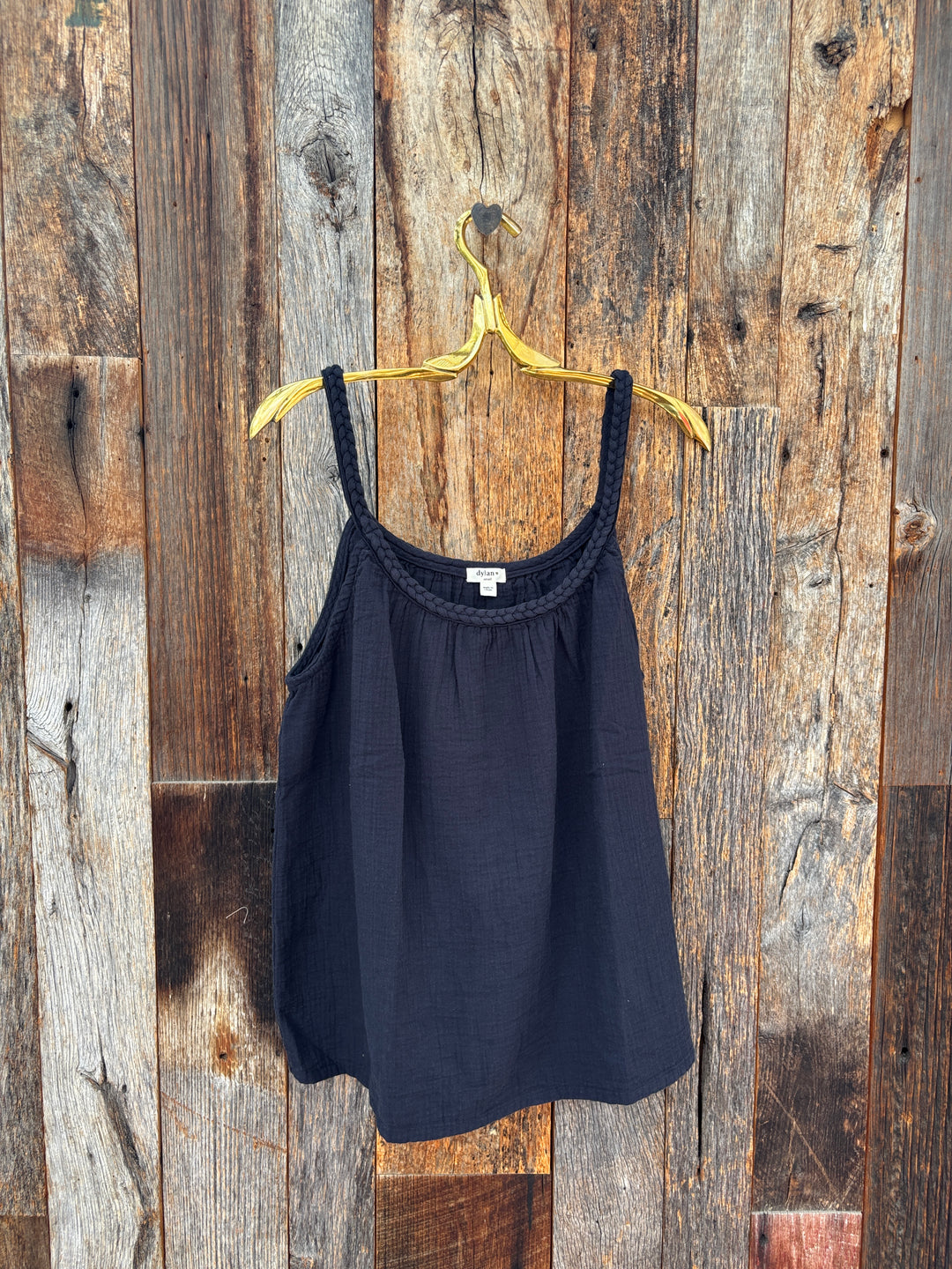 Dylan Braided Cami- Washed Black