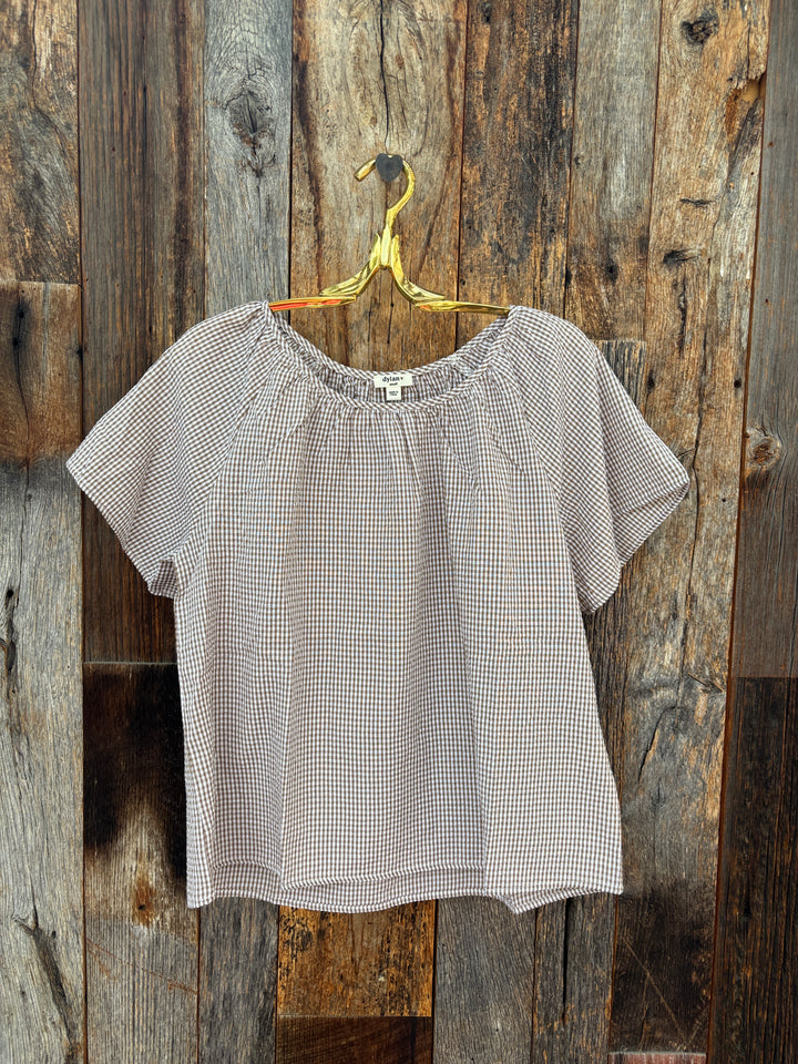 Dylan Parker Raglan Top- Sandy Brown