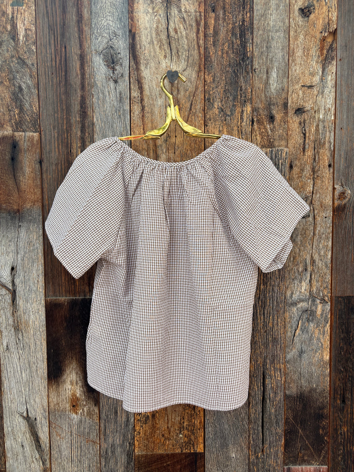 Dylan Parker Raglan Top- Sandy Brown