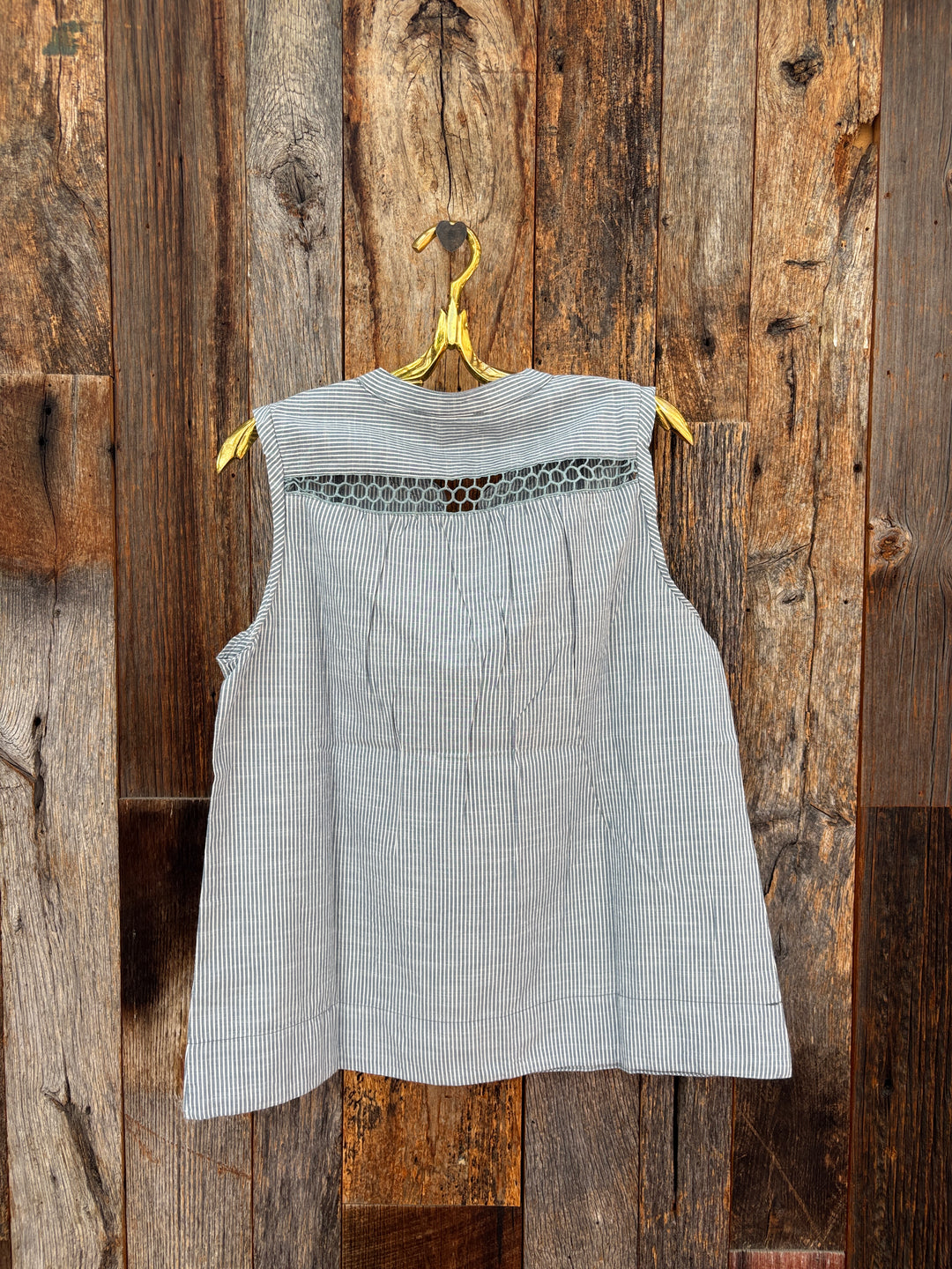 Dylan Leni Lace Up Shirt- Denim