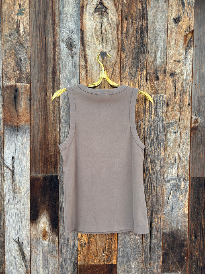 Dylan Jude Rib Tank -Soft Brown