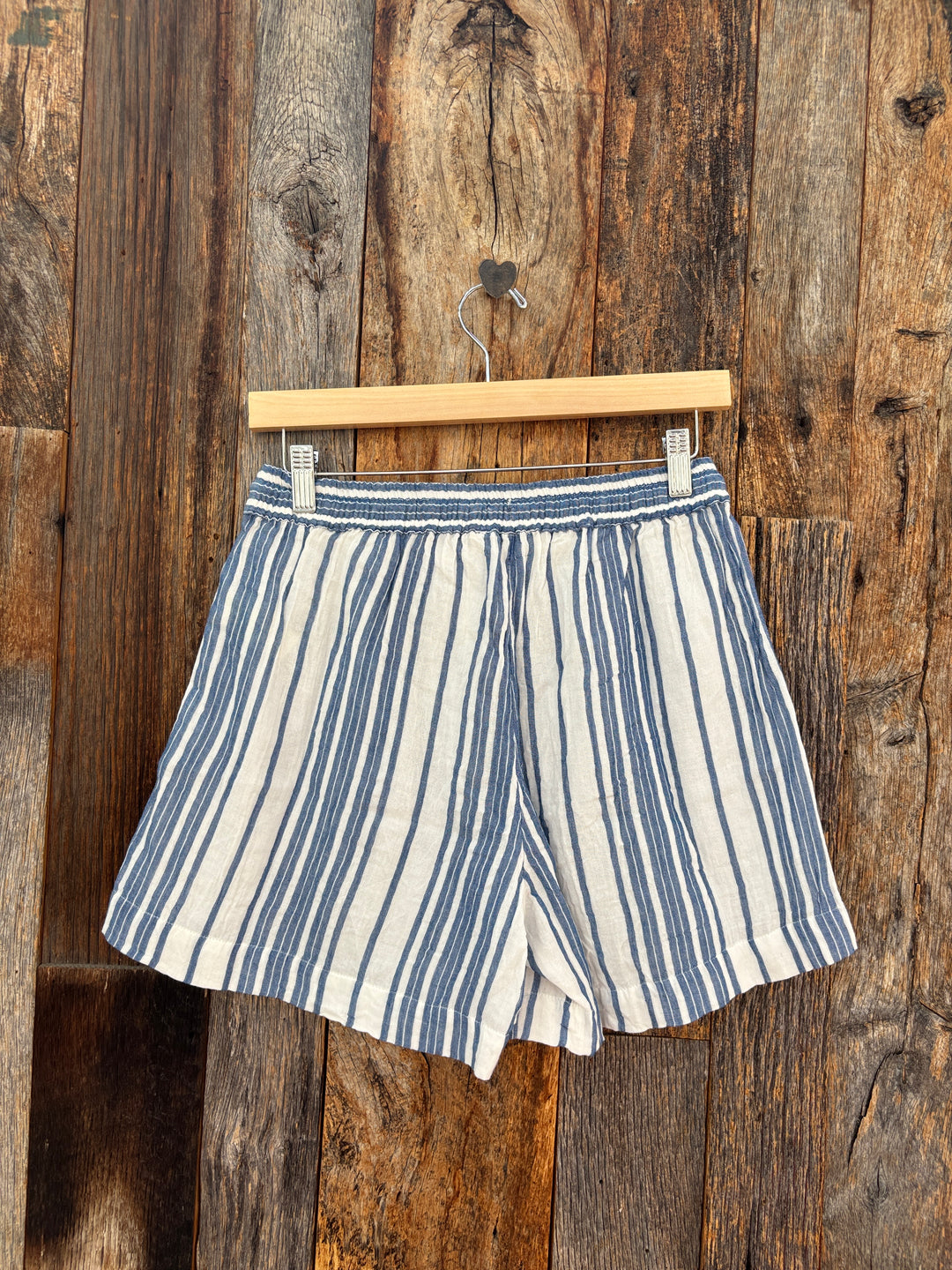 Dylan Cabana Stripe Shorts- White/Blue