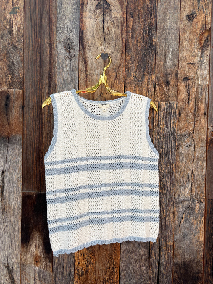 Dylan Chrissie Sweater - White/Denim