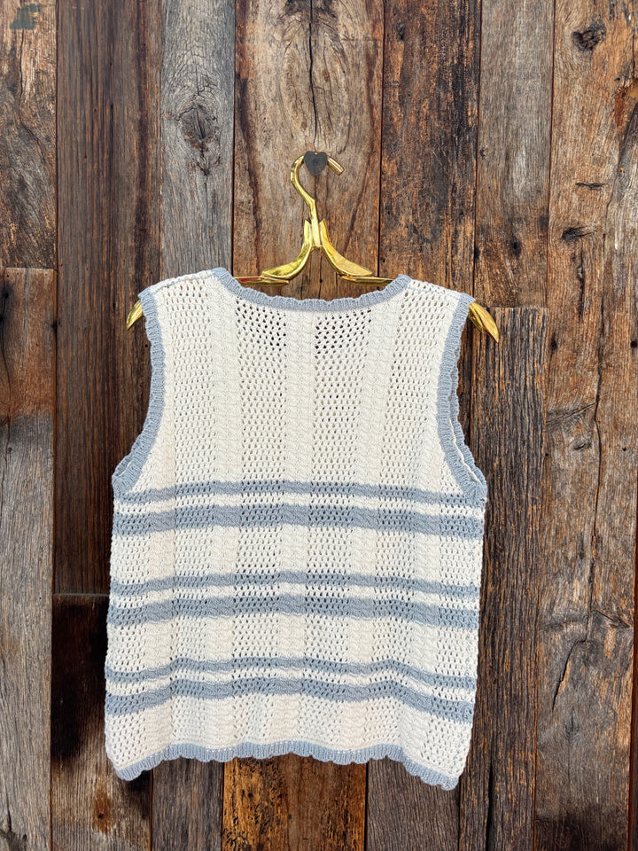 Dylan Chrissie Sweater - White/Denim