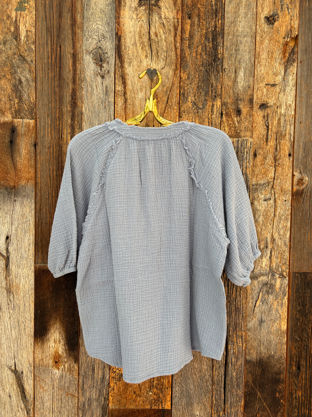 Dylan Jolie Top w Fringe- Vintage Blue