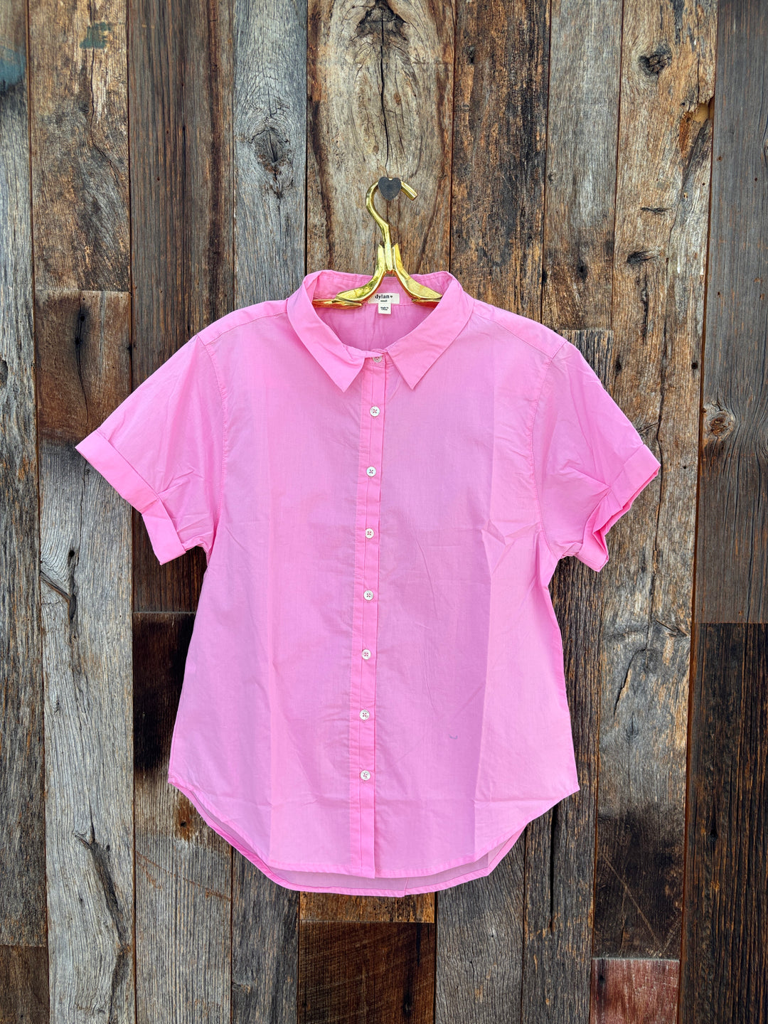 Dylan S/S Roll Sleeve Shirt- Pretty Pink