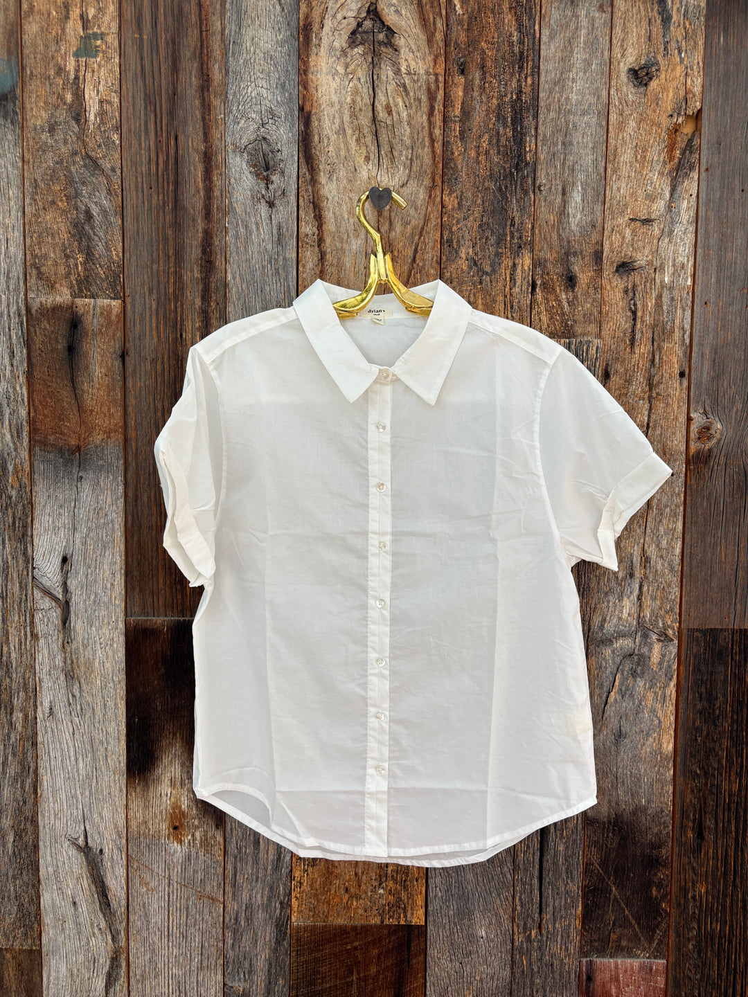 Dylan S/S Roll Sleeve Shirt- White