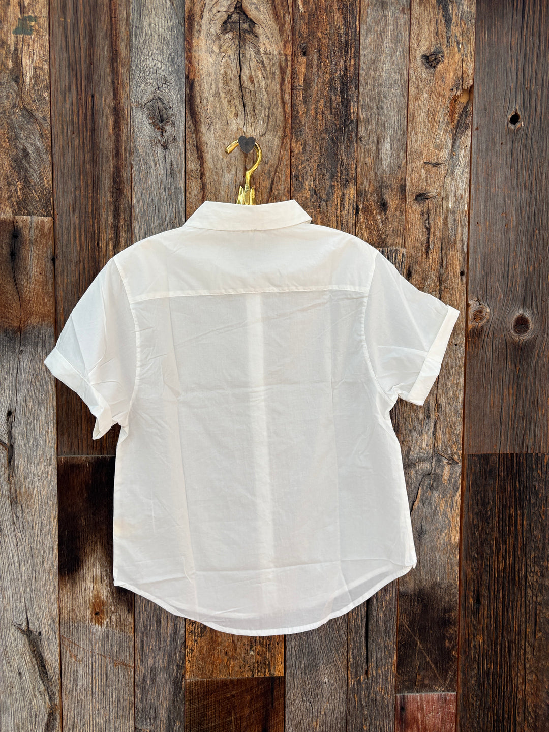 Dylan S/S Roll Sleeve Shirt- White