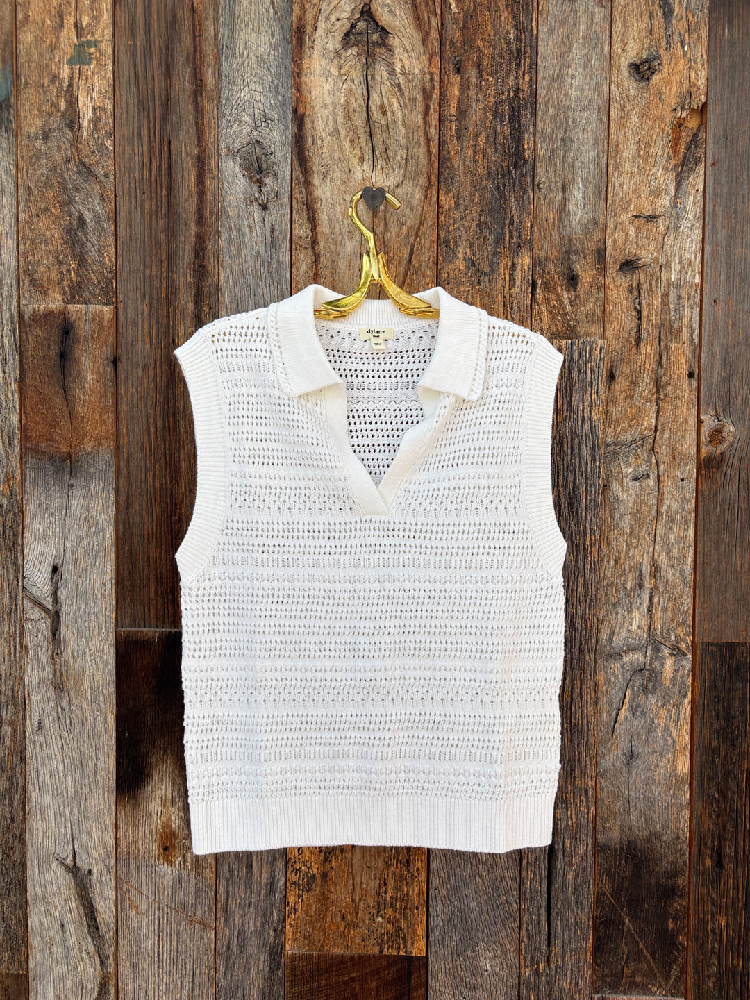 Dylan Blair Polo Sweater - White