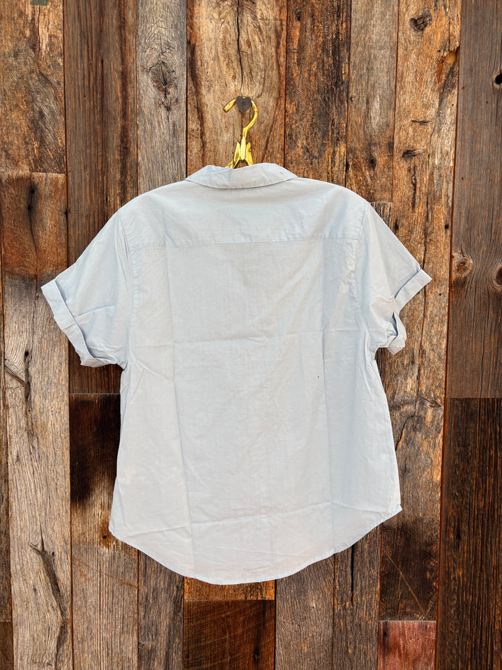 Dylan S/S Roll Sleeve Shirt- Washed Denim