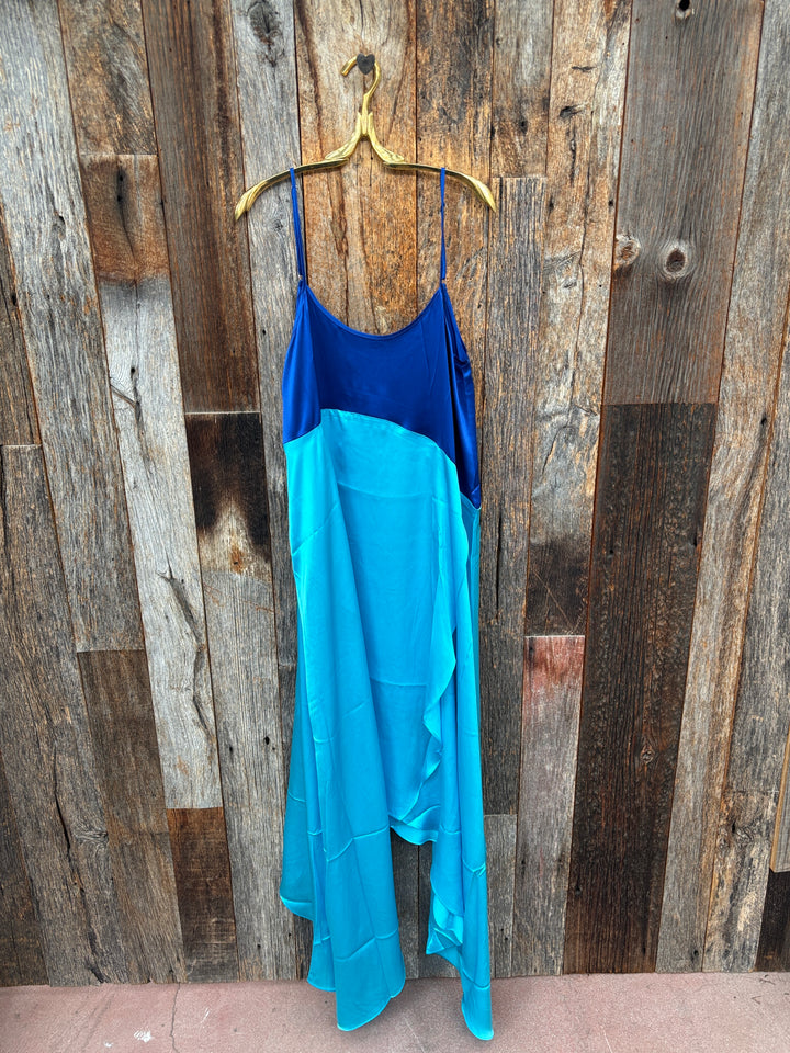 Catherine Gee 100% Silk Milos Dress - Blue