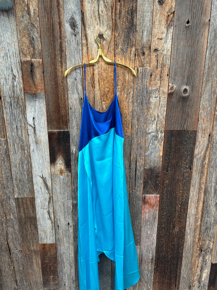 Catherine Gee 100% Silk Milos Dress - Blue