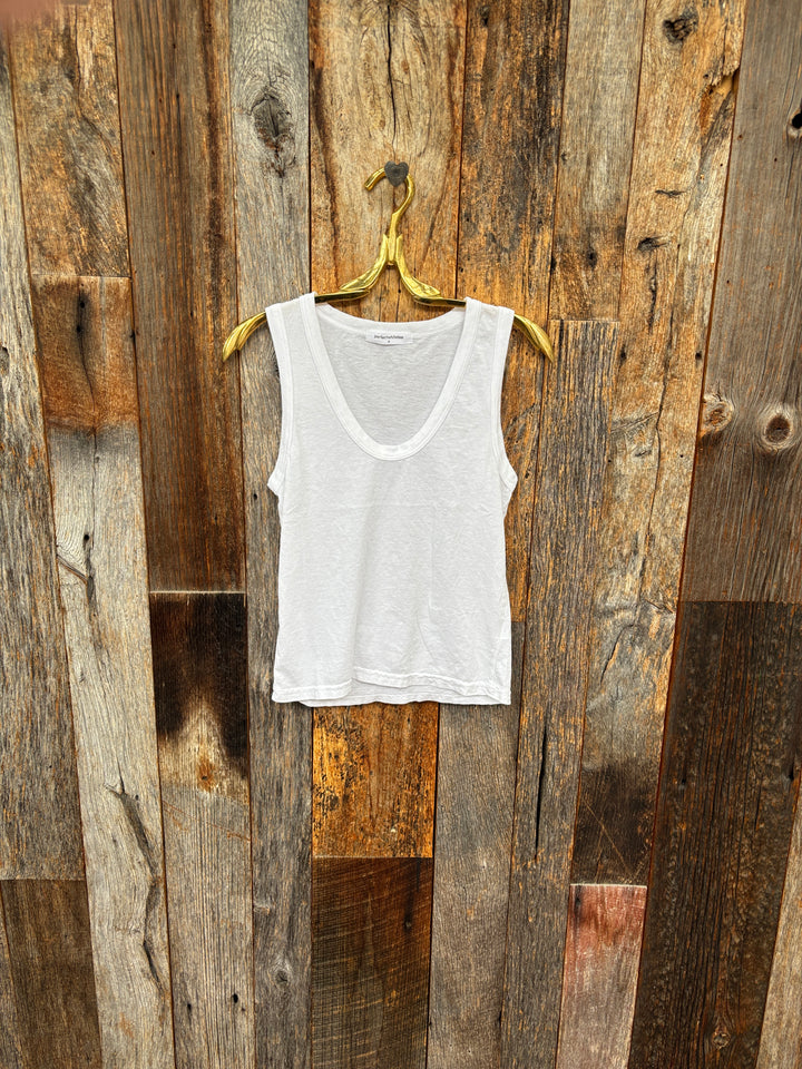 Perfect White Tee Khara Rib Scoop Tank White