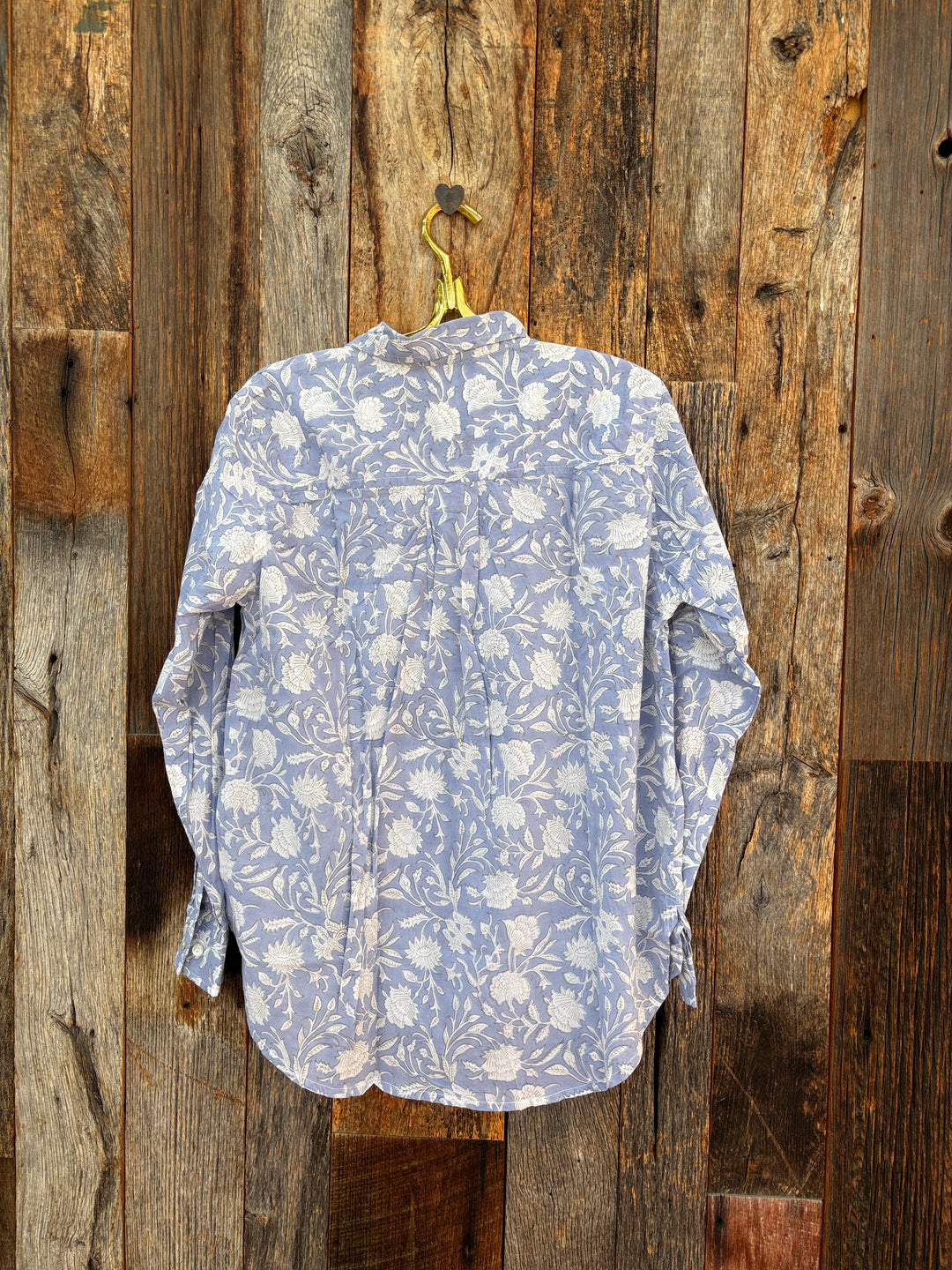 ... And For Good Boyfriend Shirt Floral Escape Cornflower Blue/Pinecone