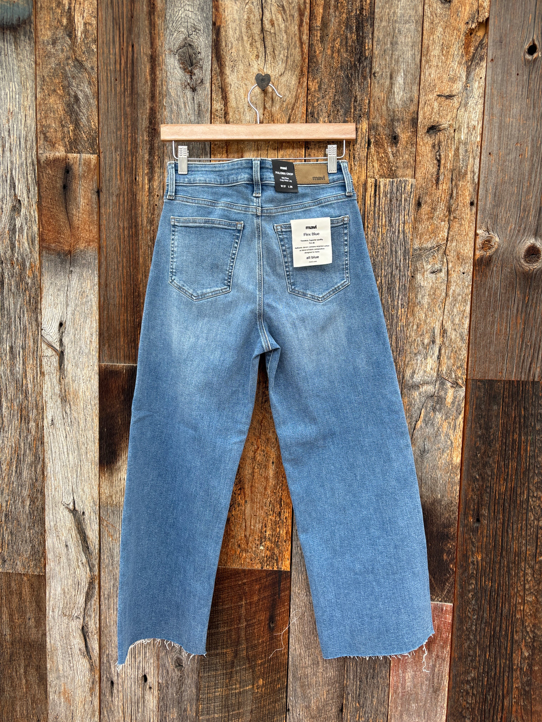Mavi Paloma Crop Mid Brushed Flex Blue