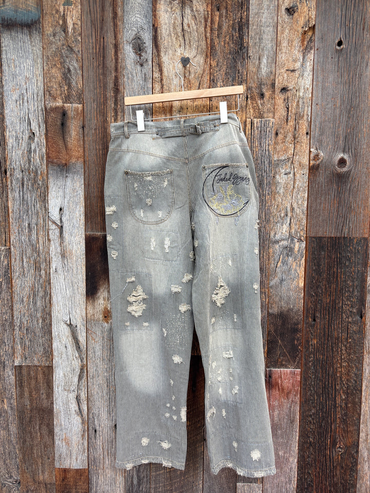 Jaded Gypsy Peace and Love Jeans- Midnight Railroad