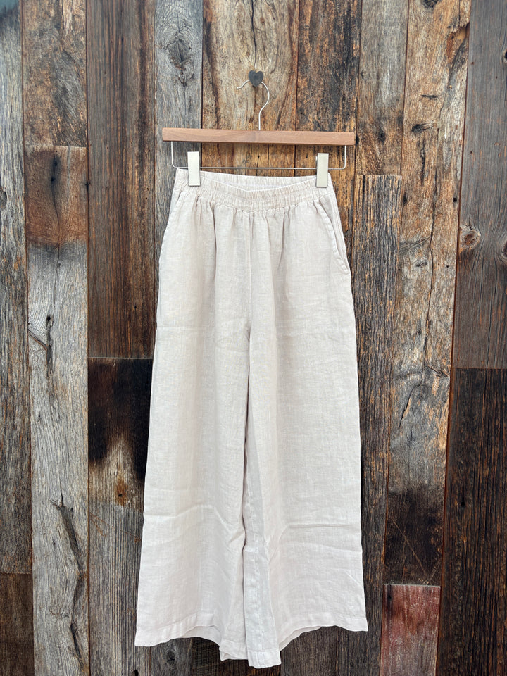 It Is Well Linen Wide Linen Pants Natural