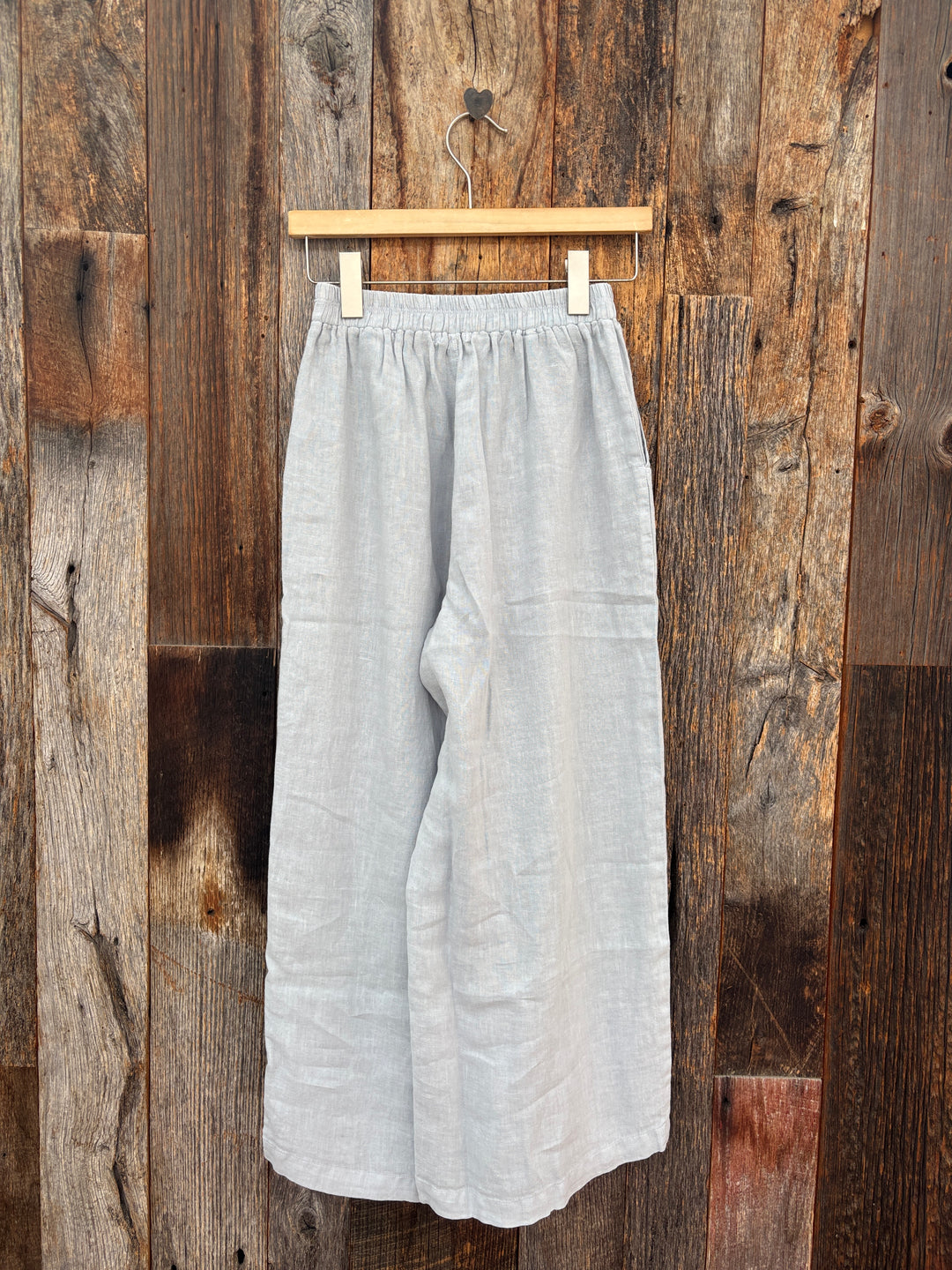 It Is Well Wide Linen Pants Light Blue