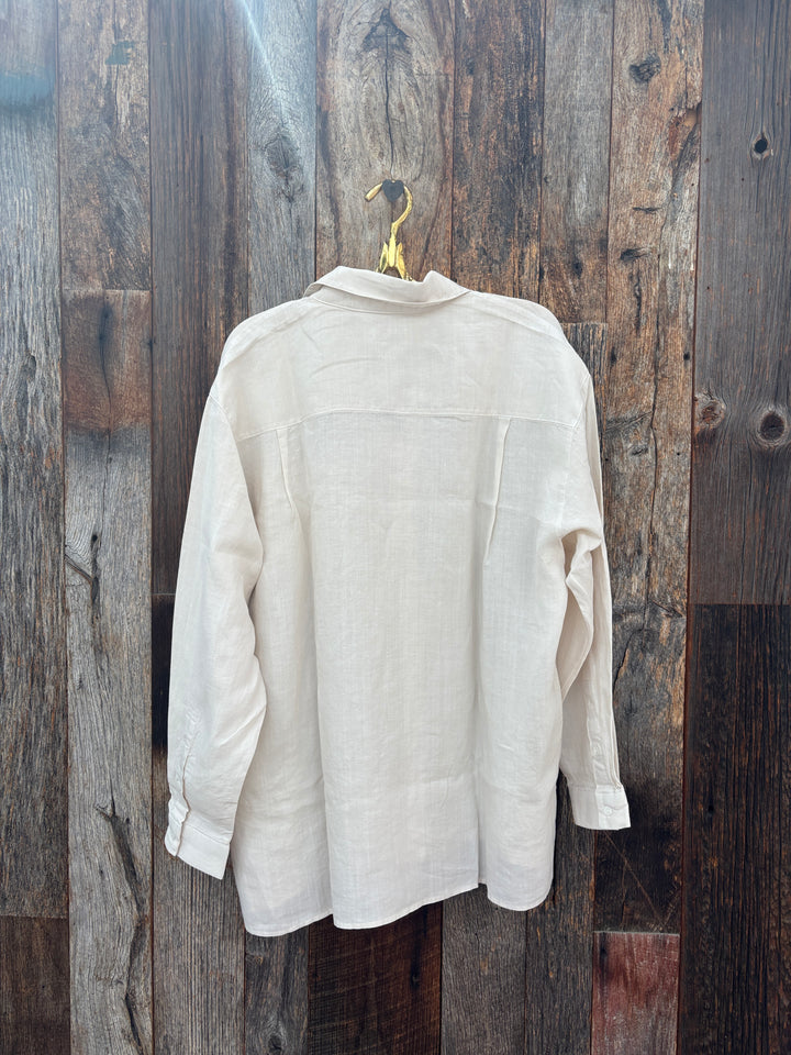 It Is Well Oversized Linen Shirt T3020 OS Natural
