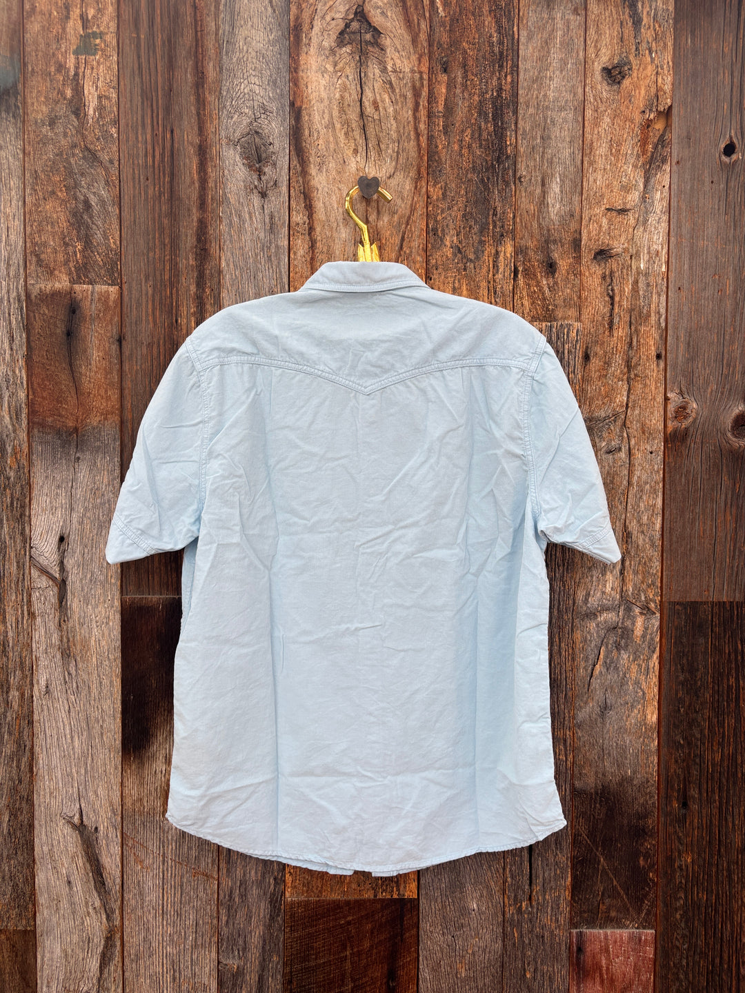 True Grit S/S 2 Pocket Western Shirt- Sky