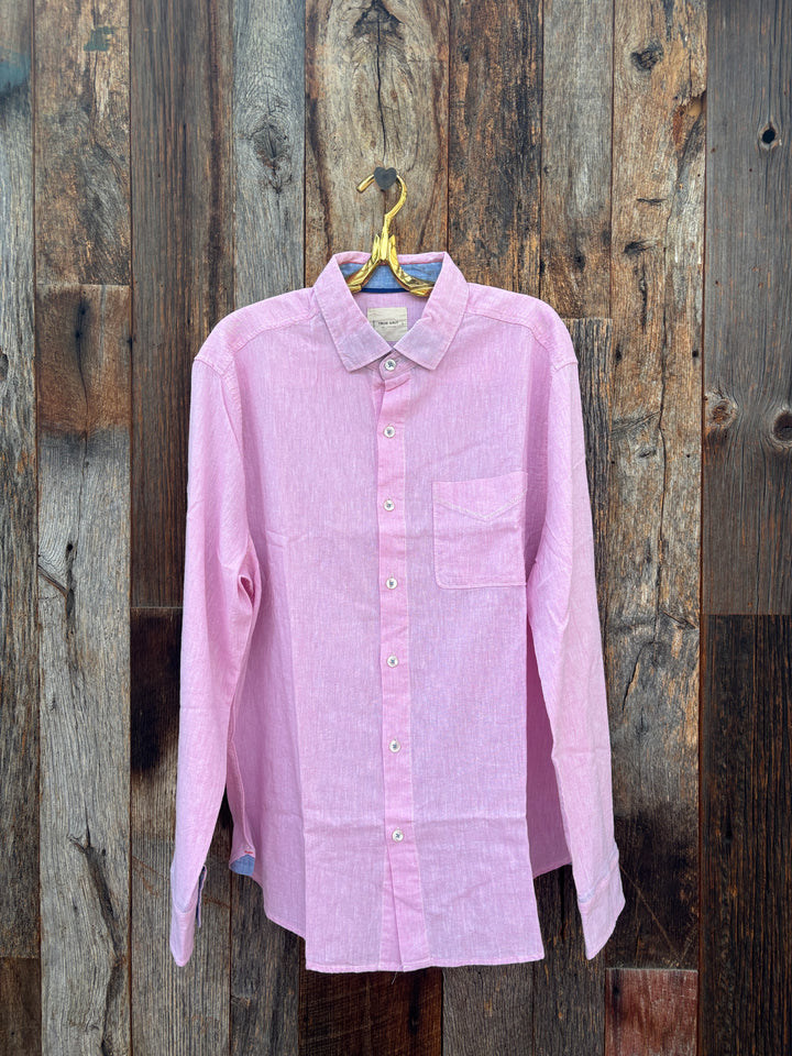 True Grit L/S 1 Pocket Shirt- Pink